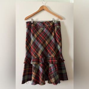 Anthropologie plaid skirt.